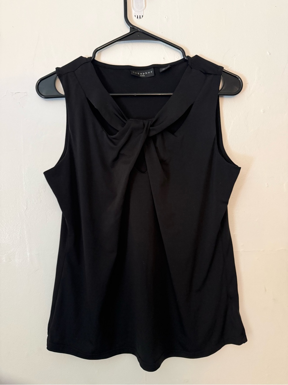 Metaphor Black Knot-Front Sleeveless Camisole
